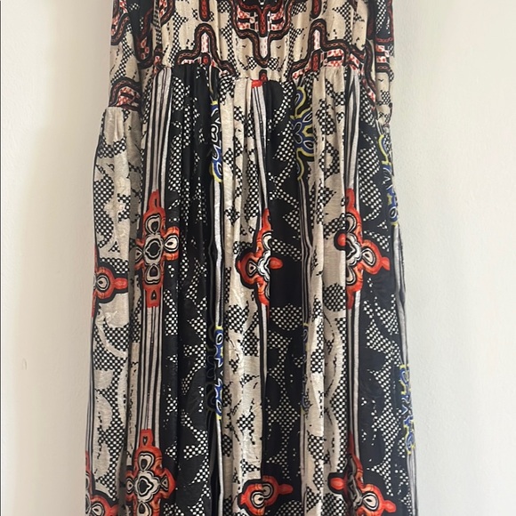 Anthropologie Bhanuni by Jyoti Tiered Dress Bohemian Black and Red - Picture 12 of 14
